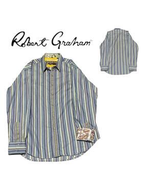 Robert Graham Striped Button Up Long Sleeve